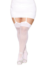 Load image into Gallery viewer, Sheer Thigh Highs with Bride Detailing
