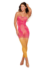 Load image into Gallery viewer, Two-tone ombre fishnet versatile bodystocking
