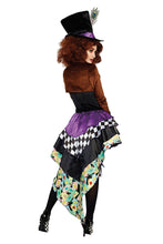 Load image into Gallery viewer, Hatter Madness Costume Set, Corset-Style Dress with Stretch Velvet Shrug