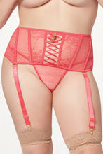 Load image into Gallery viewer, Lace and Mesh Garter Belt and Thong Set – Elegance Meets Seduction
