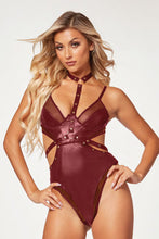 Load image into Gallery viewer, Fierce & Seductive Two-Piece Vegan Leather Teddy & Choker Set