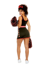 Load image into Gallery viewer, Four Piece Cheer Team Usa Costume Set. Printed Dress with Panty