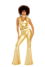 Load image into Gallery viewer, Gold Lamé Disco Diva 3-Piece Set