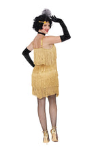 Load image into Gallery viewer, Good Time Gal Costume – 3 Piece Women’s Halloween Flapper Outfit with Fringe Dress, Sequin Headpiece & Velvet Choker