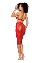 Load image into Gallery viewer, Delicate Corded Lace Bra and Slip Skirt Set