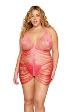 Load image into Gallery viewer, Ombre draping fringe chemise

