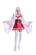 Load image into Gallery viewer, Sakura Shrine Maiden Costume Set, Kimono-Inspired Three-Piece Set