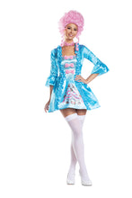 Load image into Gallery viewer, Queen Marie Two Piece Costume Set, Printed Satin Dress with Velvet Bows