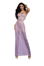 Load image into Gallery viewer, Ombré Glitter Mesh Strappy Gown, Strappy Details and Sheer Mesh Lingerie