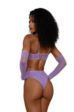 Load image into Gallery viewer, Lace Bralette, Panty & Gloves 3-Piece Lingerie Set