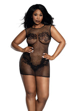 Load image into Gallery viewer, Lace and Net Pattern Seamless Dress