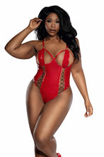 Load image into Gallery viewer, Vinyl Teddy with Cutouts and Lacing Detail