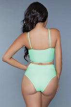 Load image into Gallery viewer, Chanity High-Waisted Bikini Set – Bandeau Top with Removable Straps & Full Coverage Bottom