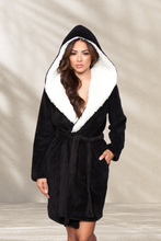 Load image into Gallery viewer, Janet Plush Fleece Color Block Robe