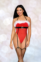 Load image into Gallery viewer, Velvet and stretch mesh Santa teddy
