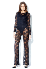 Load image into Gallery viewer, Long Sleeve All Over Lace Cat Suit