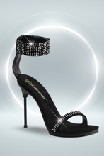 Load image into Gallery viewer, Evening Shoes With Rhinestone Ankle Cuff Slide