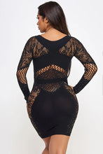 Load image into Gallery viewer, Celeste Rhinestone Lace Mesh Mini Dress