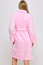Load image into Gallery viewer, Ariel Jacquard Plush Robe with Tie Belt