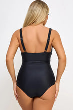 Load image into Gallery viewer, Mesh Jacky Swimsuit – Tummy Control One-Piece with Padded V-Neck, Adjustable Straps & Flattering Mesh Panel