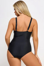 Load image into Gallery viewer, Mesh Jacky Swimsuit – Tummy Control One-Piece with Padded V-Neck, Adjustable Straps & Flattering Mesh Panel