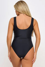 Load image into Gallery viewer, Valery One-Piece Swimsuit – Lace-Up Deep Plunge, Padded, Medium Coverage