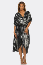 Load image into Gallery viewer, Tie Dye Maxi Beach Cover Up, Lightweight Boho Kimono Swimsuit Cover-Up with Open Front, Relaxed Loose Fit, V-Neck & Flowy Sleeves