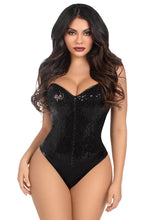 Load image into Gallery viewer, Two -Piece Snap Crotch Sequin Bodysuit – Sparkle Your Way into Any Costume Look