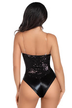 Load image into Gallery viewer, Two -Piece Snap Crotch Sequin Bodysuit – Sparkle Your Way into Any Costume Look