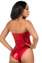 Load image into Gallery viewer, Two -Piece Snap Crotch Sequin Bodysuit – Sparkle Your Way into Any Costume Look