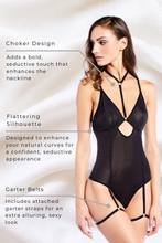 Load image into Gallery viewer, Teddy with Choker and Garter Belts