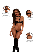 Load image into Gallery viewer, Davina Set, Halter-Neck Bra with Micro Thong
