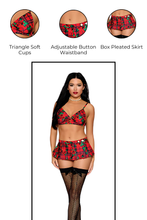 Load image into Gallery viewer, Printed poplin bralette and mini skirt set