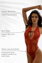 Load image into Gallery viewer, Lace Vixen Fishnet Bodysuit