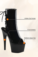 Load image into Gallery viewer, Black Patent Sexy Boot