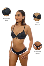 Load image into Gallery viewer, Polka Dot Bra and Panty Set