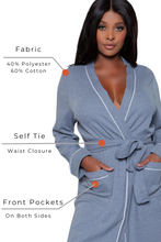 Load image into Gallery viewer, Waffle full length bathrobe