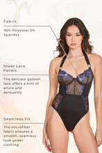 Load image into Gallery viewer, Two Tone Galloon Lace Teddy