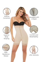 Load image into Gallery viewer, Mid-thigh Body Shaper with Belly & Zipper Crotch