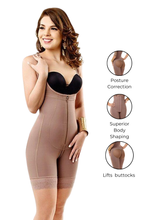Load image into Gallery viewer, Mid-Thigh Full body Girdle with Zip-Up Front