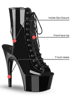 Load image into Gallery viewer, Open Toe Side Zip Ankle Boot