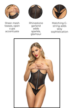 Load image into Gallery viewer, Two-Piece Bustier Set with G-string