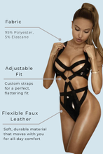 Load image into Gallery viewer, Testing Limits Faux Leather Body Harness