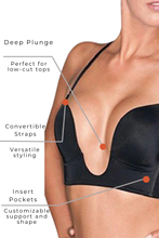 Load image into Gallery viewer, U-Plunge Deep Neck Convertible Bra