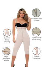 Load image into Gallery viewer, Calf-length Full Body Shaper with Belly & Crotch Zipper