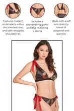 Load image into Gallery viewer, Modern Renaissance Bra Set, Bandeau Top with Matching G-string
