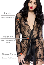 Load image into Gallery viewer, Sheer lace robe