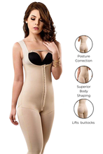 Load image into Gallery viewer, Knee Length Full Body Slimmer with Shoulder and Chest Straps