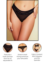 Load image into Gallery viewer, Stretch mesh functional thong