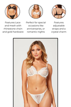 Load image into Gallery viewer, Luxe Lace & Mesh Bra Set with Rhinestone Detail – Elegant & Seductive